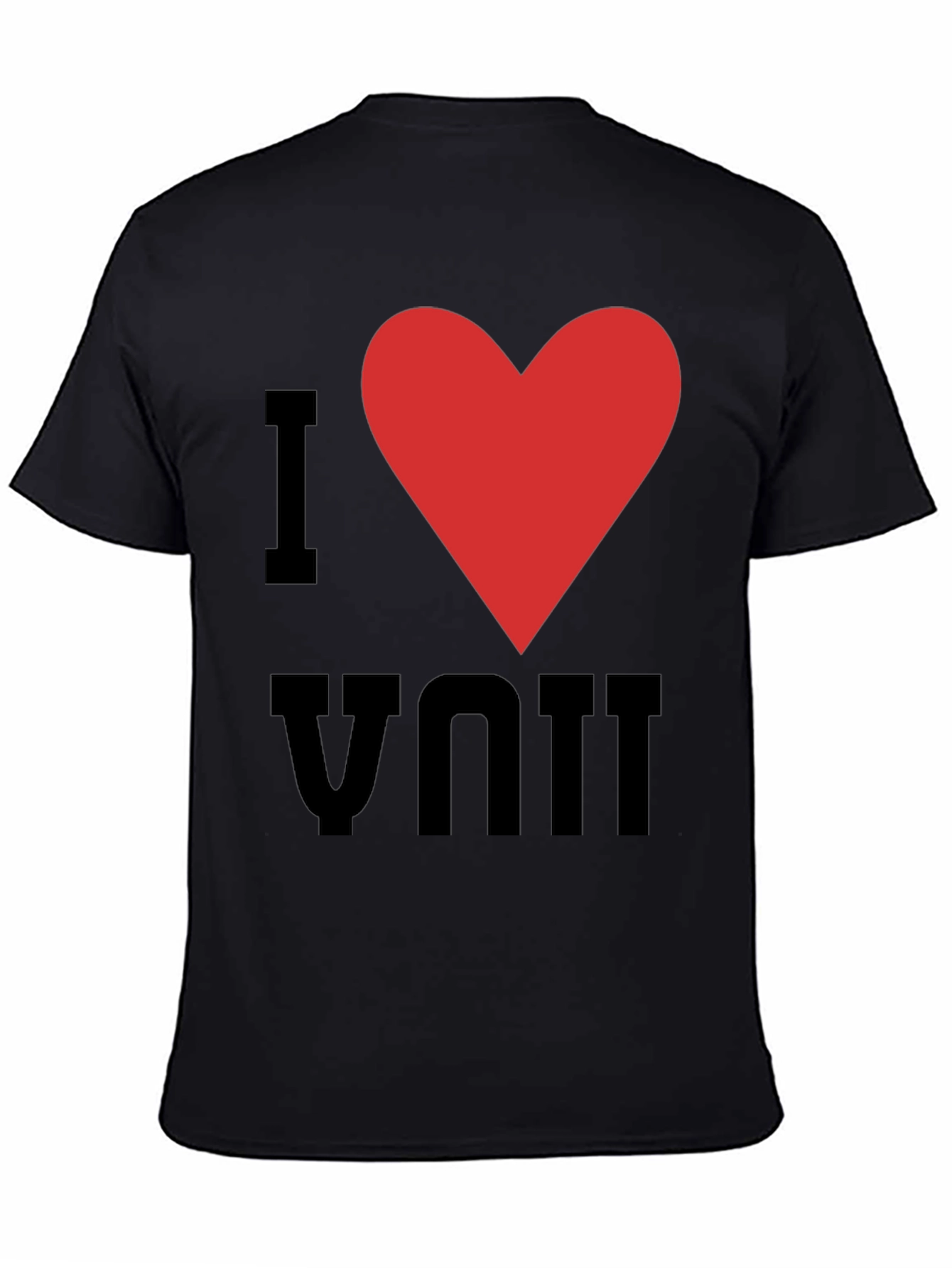 I Heart You Graphic Tee - Black Cotton T-Shirt