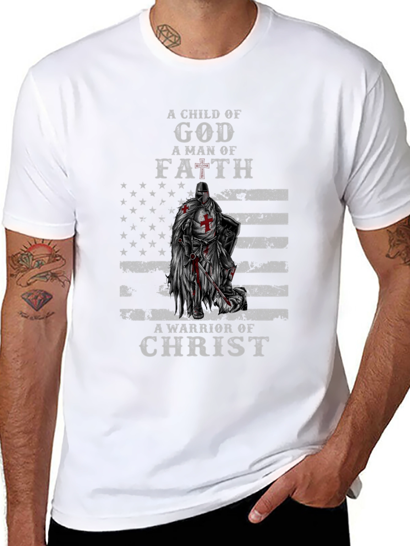 Christian Warrior T-Shirt - Child of God Man of Faith