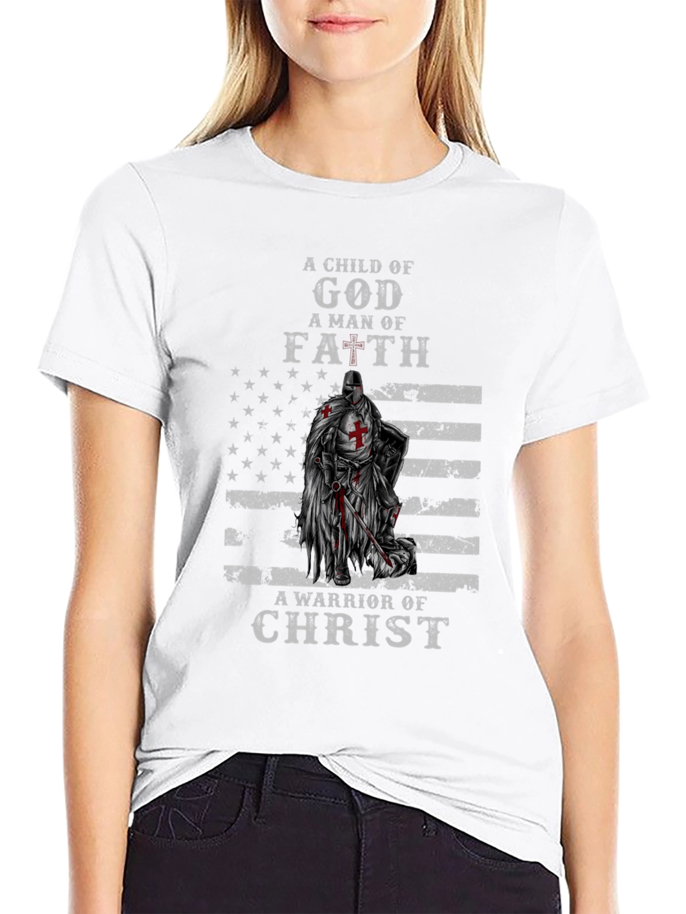 Christian Warrior T-Shirt - Child of God Man of Faith