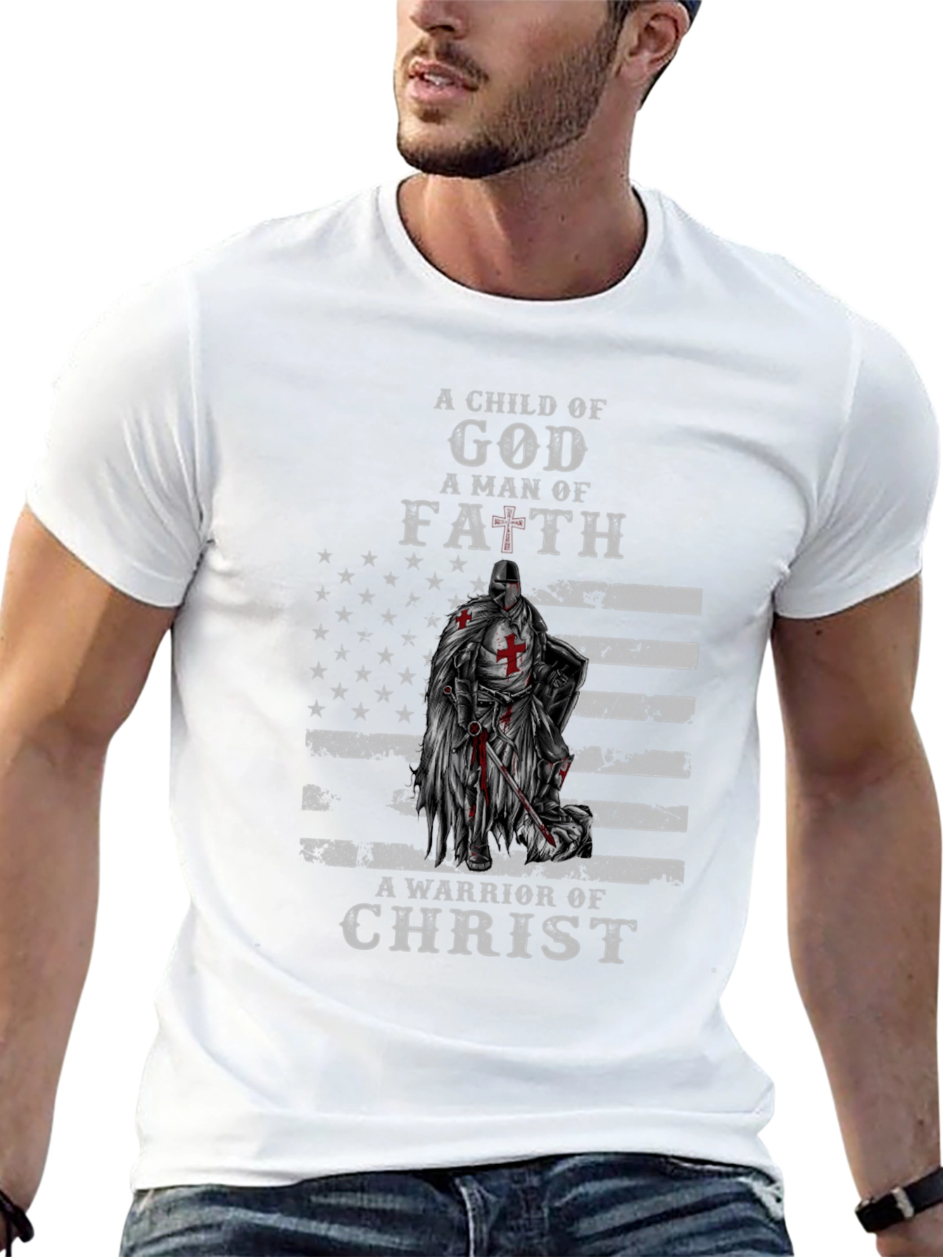 Christian Warrior T-Shirt - Child of God Man of Faith