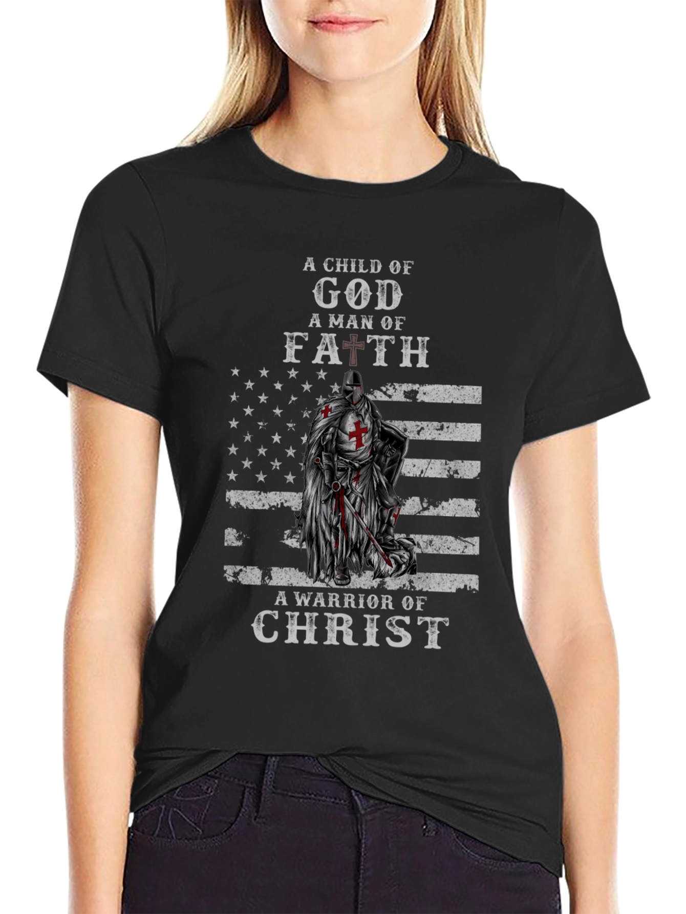 Christian Warrior T-Shirt - Child of God Man of Faith