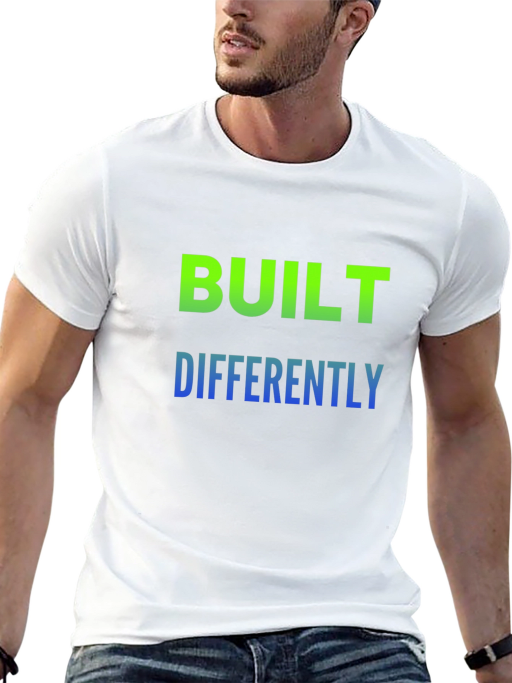 Built Differently Graphic Tee - Black Cotton T-Shirt