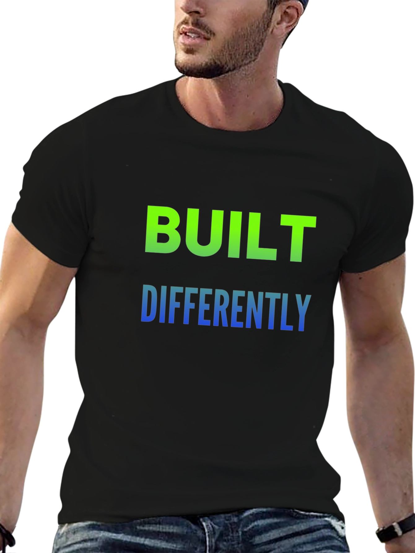 Built Differently Graphic Tee - Black Cotton T-Shirt