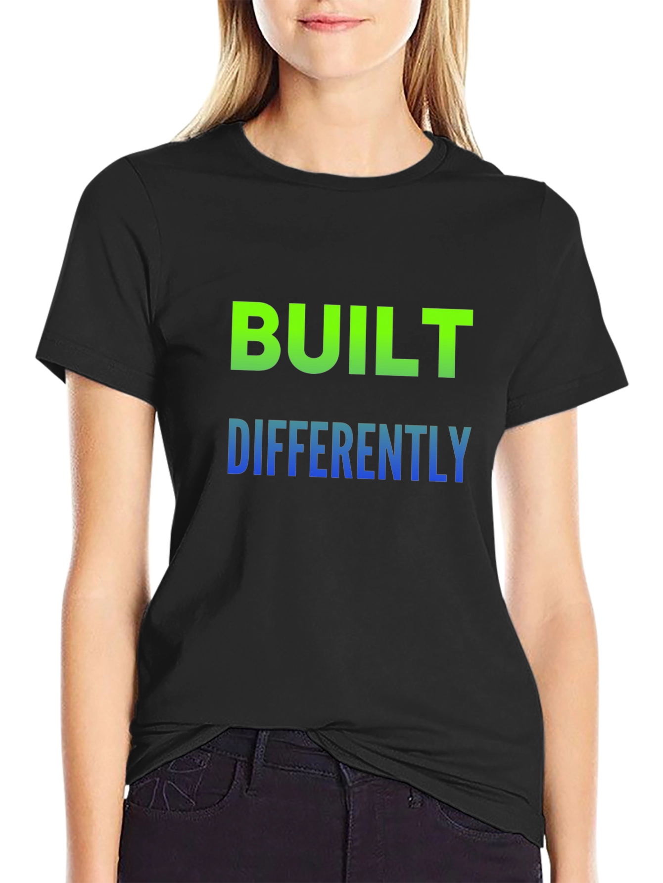 Built Differently Graphic Tee - Black Cotton T-Shirt