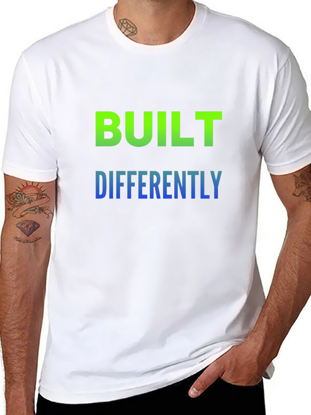 Built Differently Graphic Tee - Black Cotton T-Shirt
