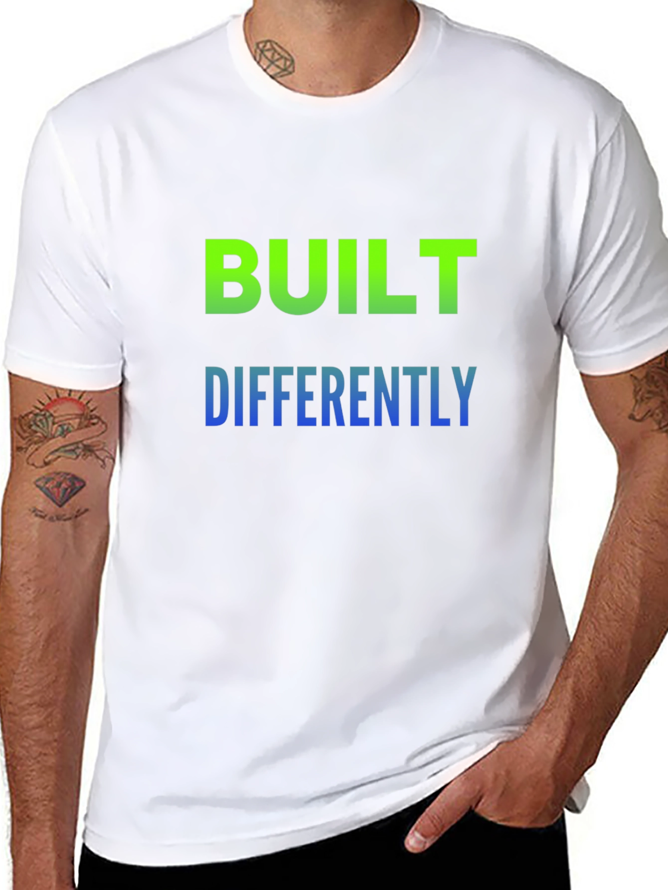 Built Differently Graphic Tee - Black Cotton T-Shirt