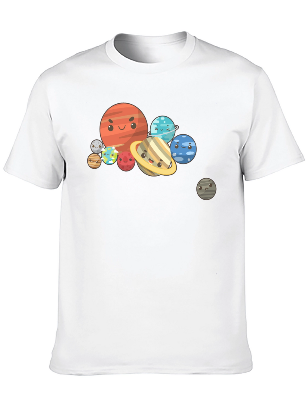 Cartoon Planet Graphic Black T-Shirt