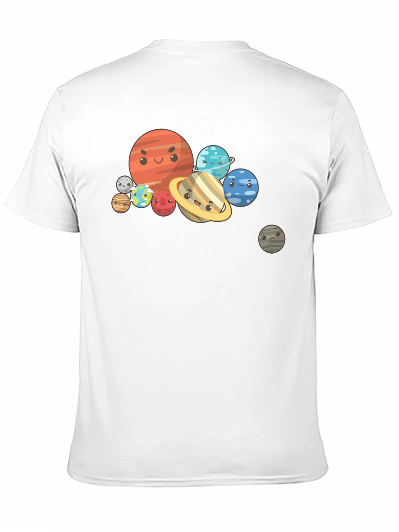 Cartoon Planet Graphic Black T-Shirt
