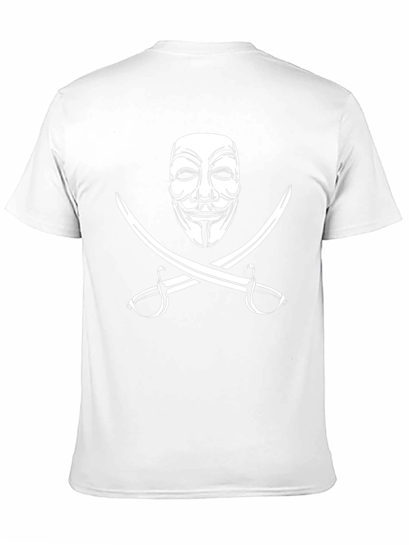 Anonymous Mask & Swords Graphic Black T-Shirt