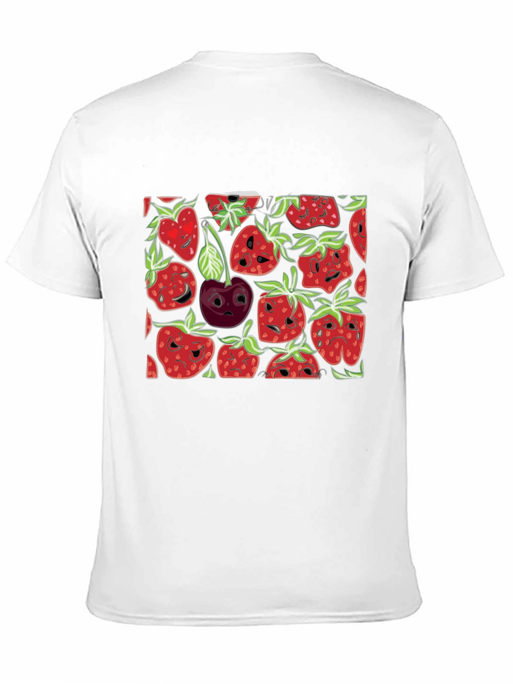 Strawberry Face T-Shirt - Black
