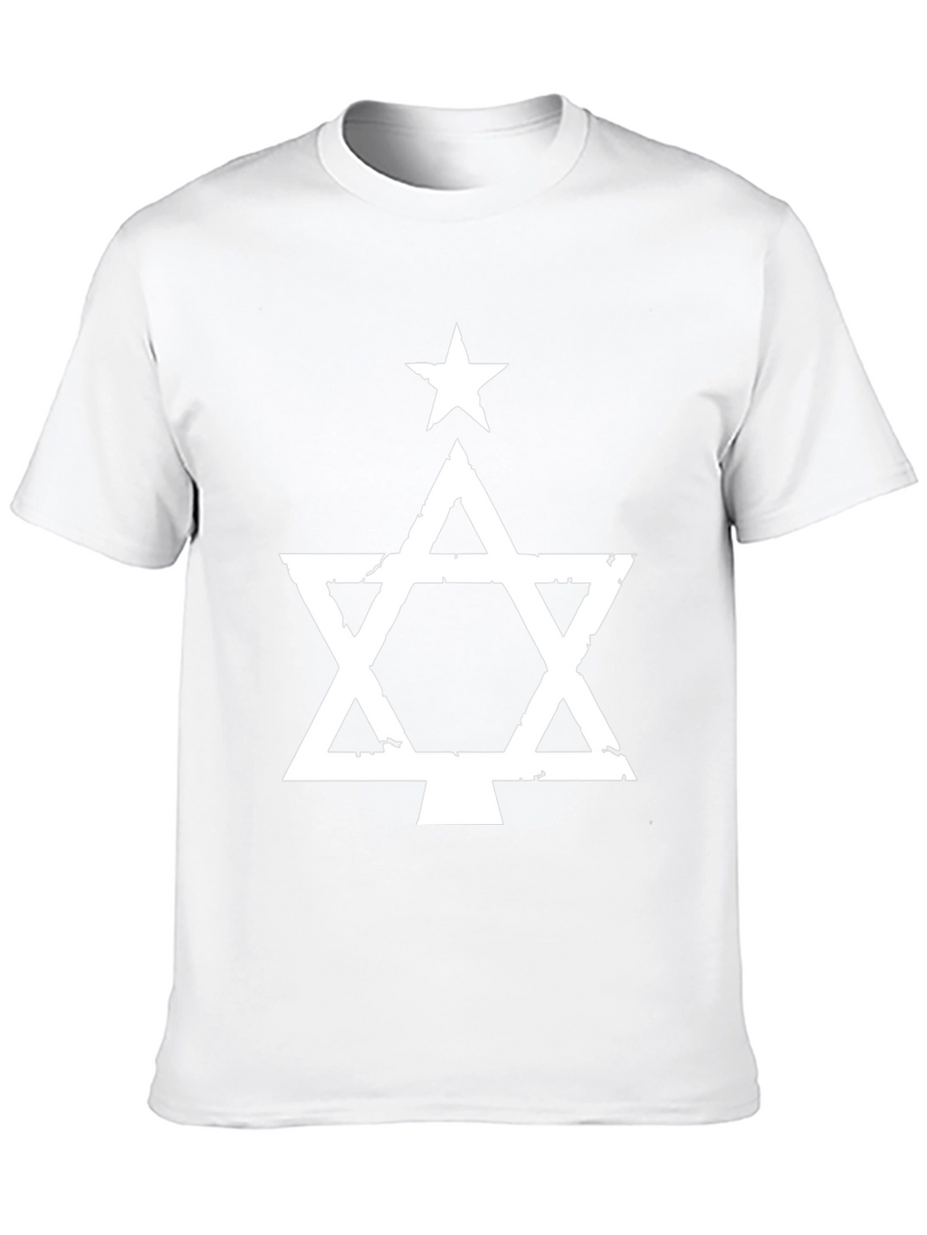 Star of David Christmas Tree Graphic T-Shirt