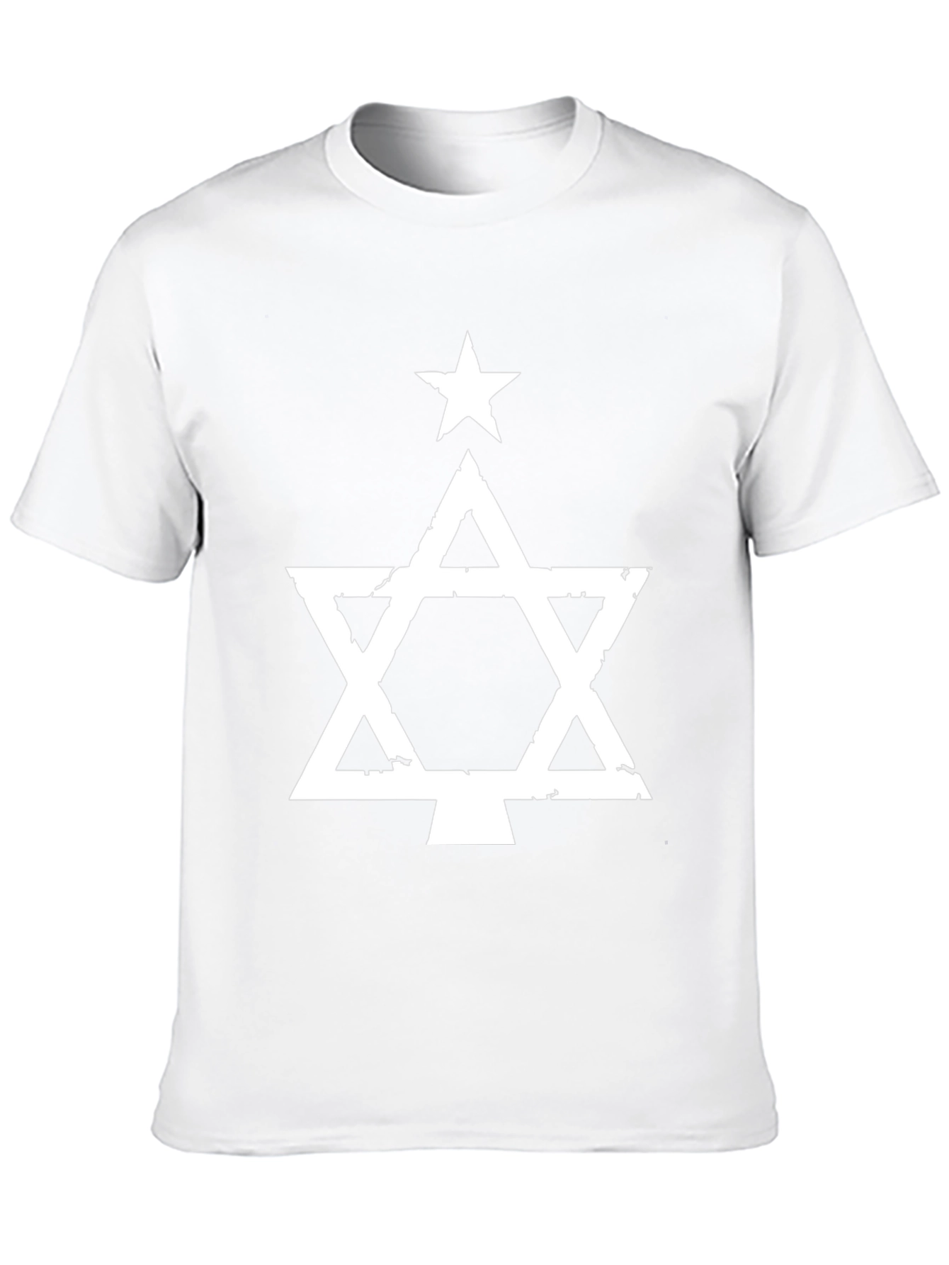 Star of David Christmas Tree Graphic T-Shirt