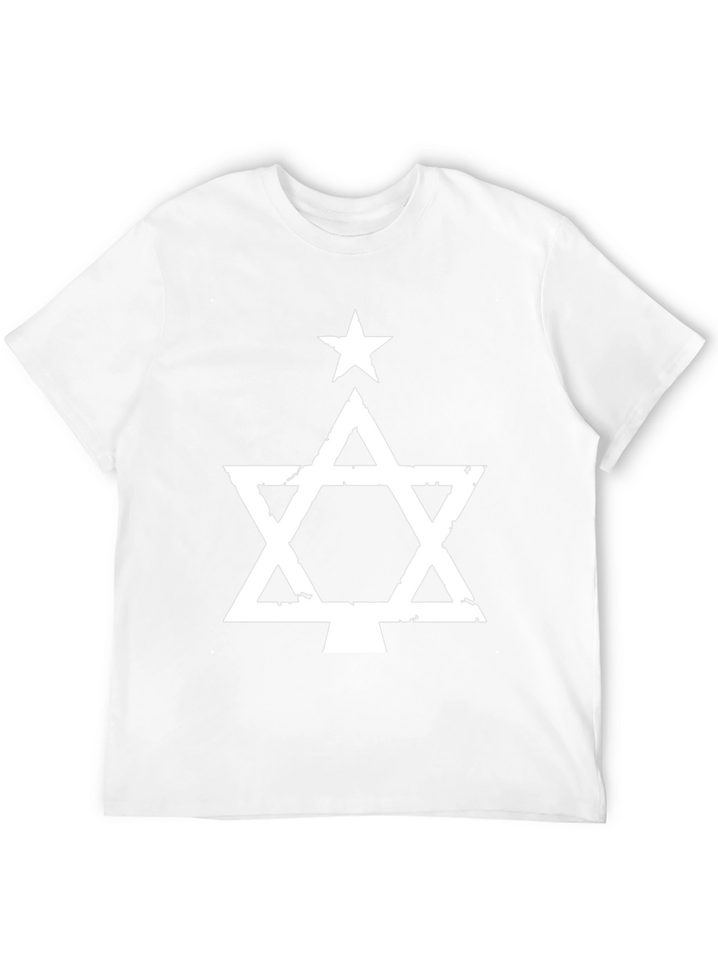 Star of David Christmas Tree Graphic T-Shirt