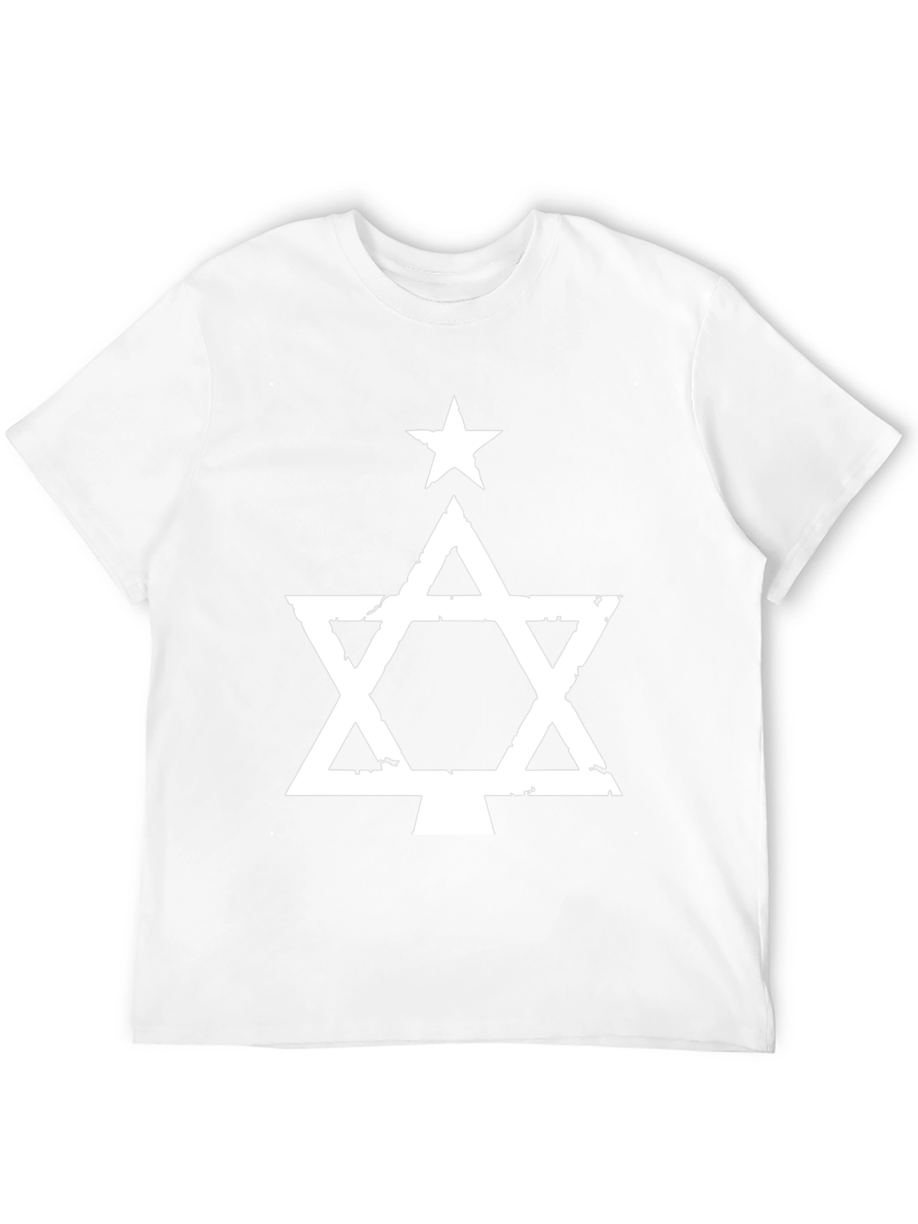Star of David Christmas Tree Graphic T-Shirt