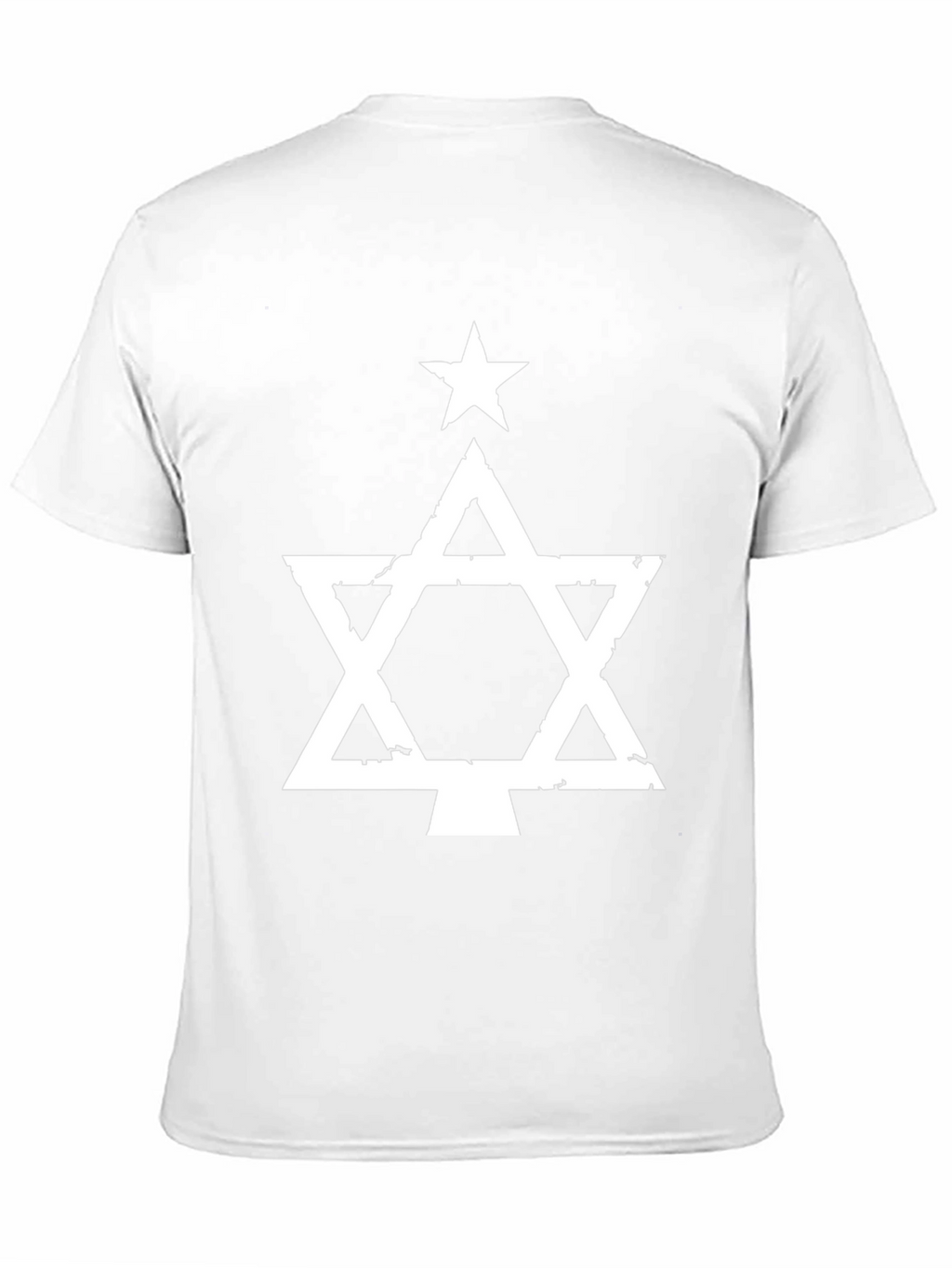 Star of David Christmas Tree Graphic T-Shirt