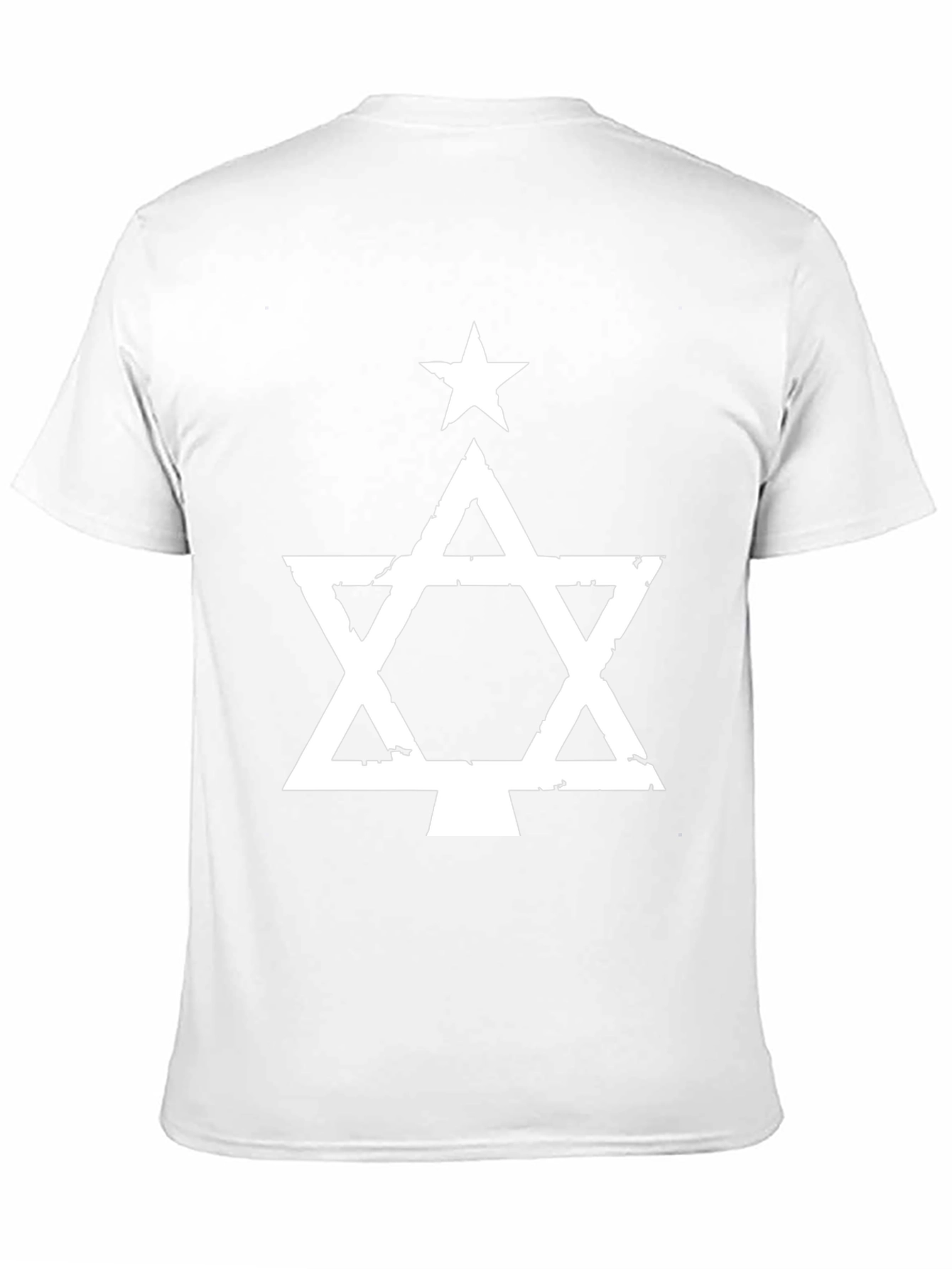 Star of David Christmas Tree Graphic T-Shirt