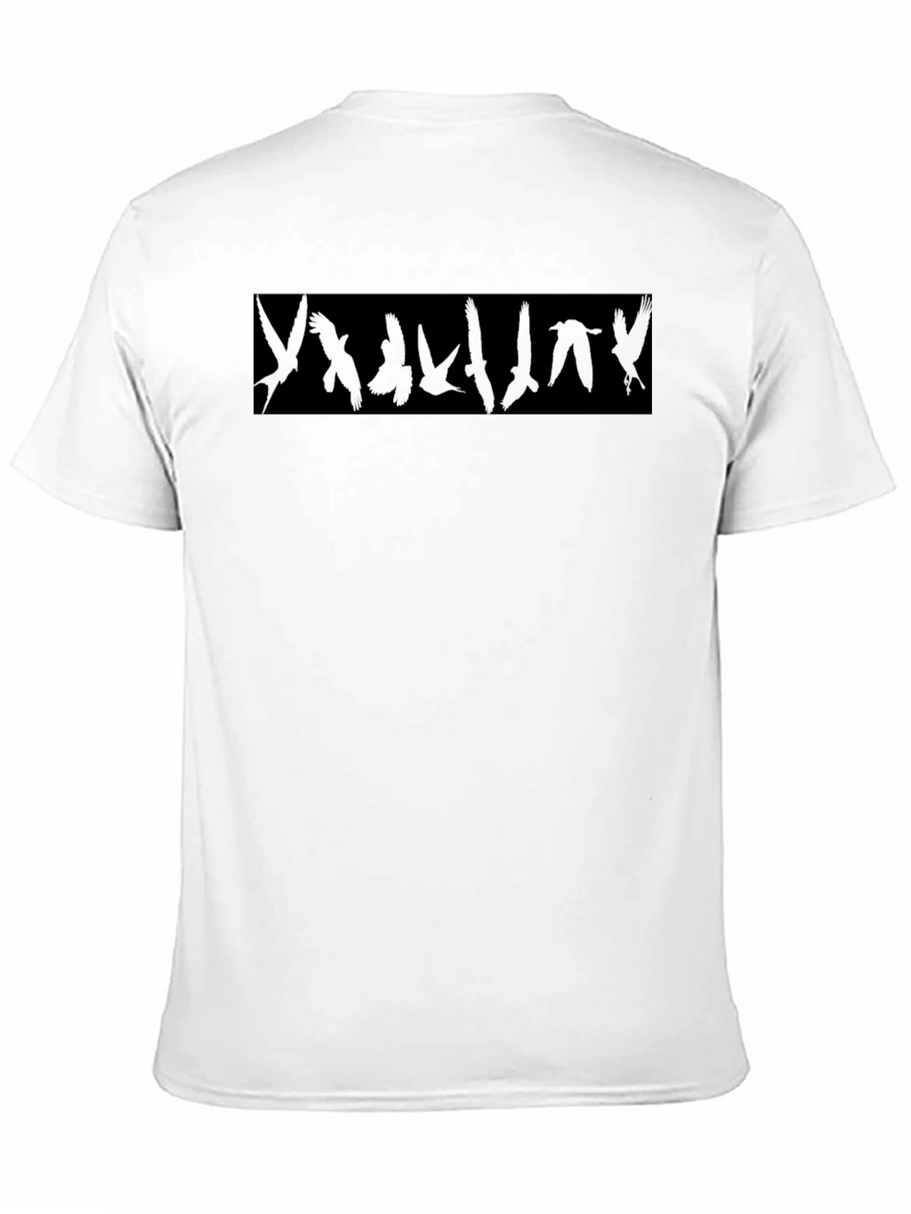 Mens Black Bird Silhouette Graphic Tee