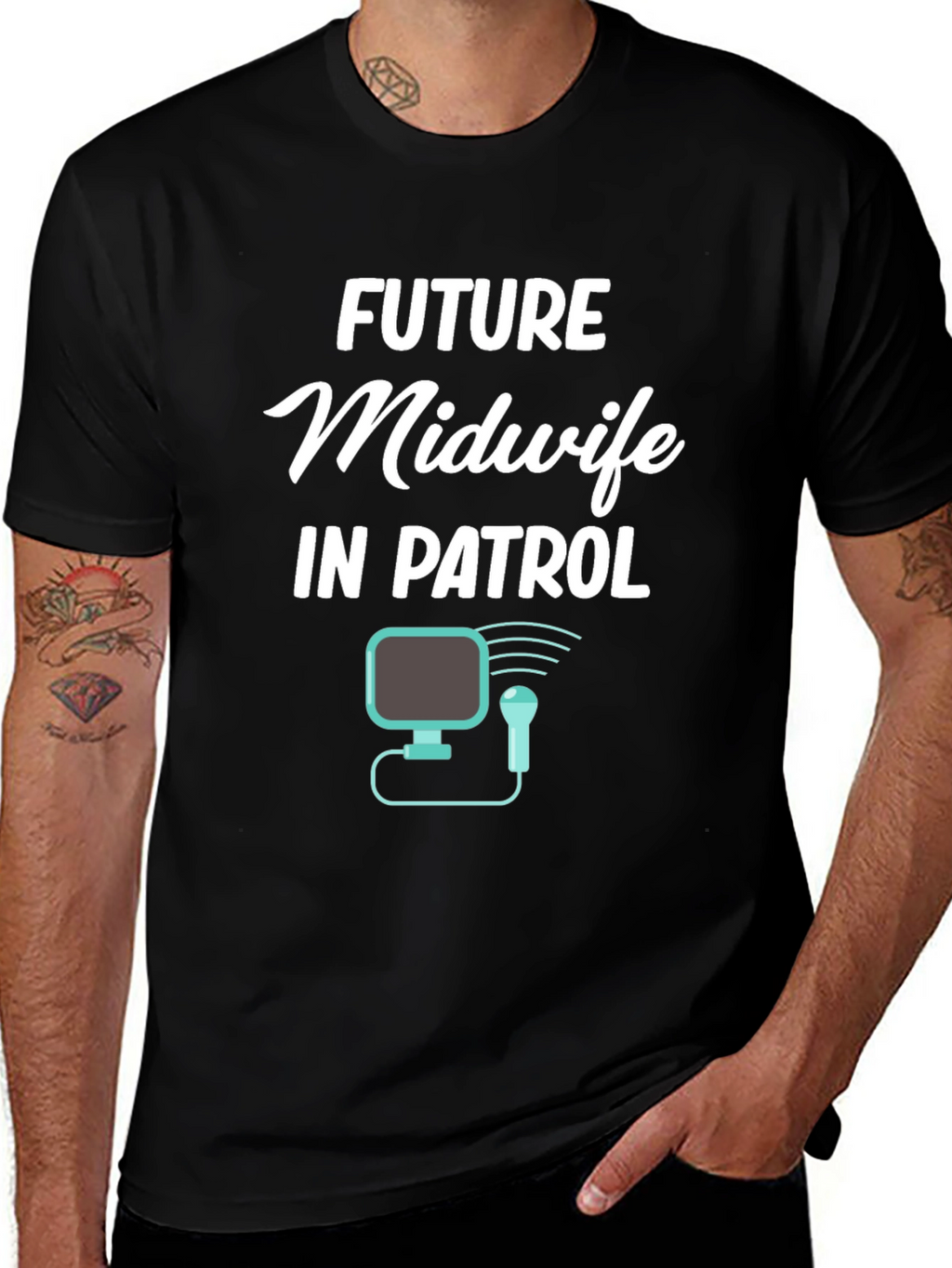 Future Midwife In Patrol Graphic T-Shirt