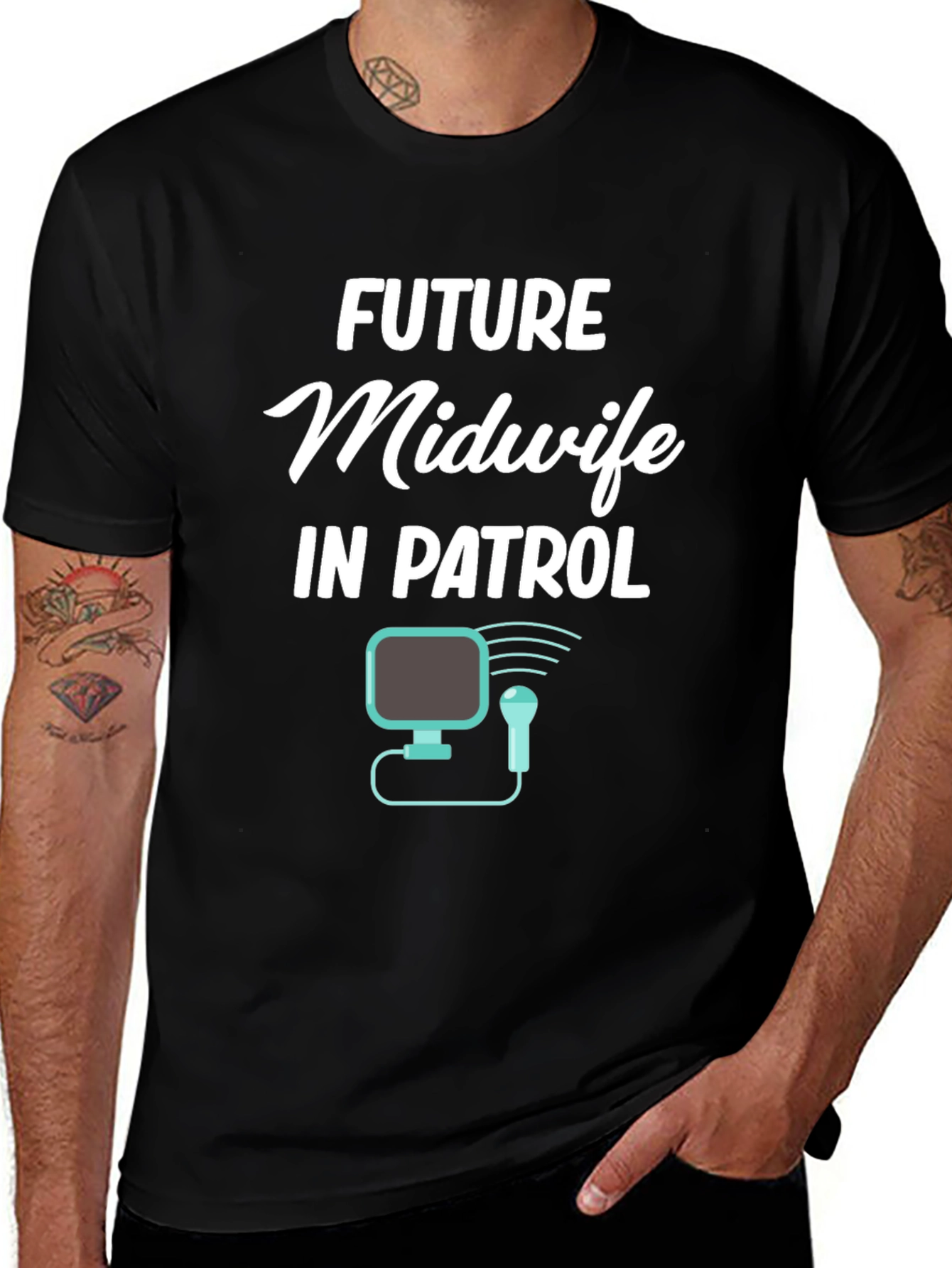 Future Midwife In Patrol Graphic T-Shirt