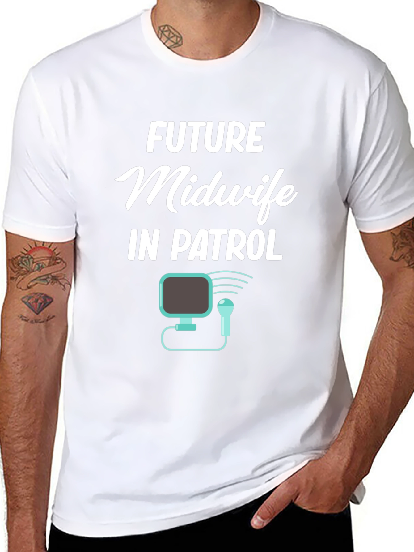 Future Midwife In Patrol Graphic T-Shirt