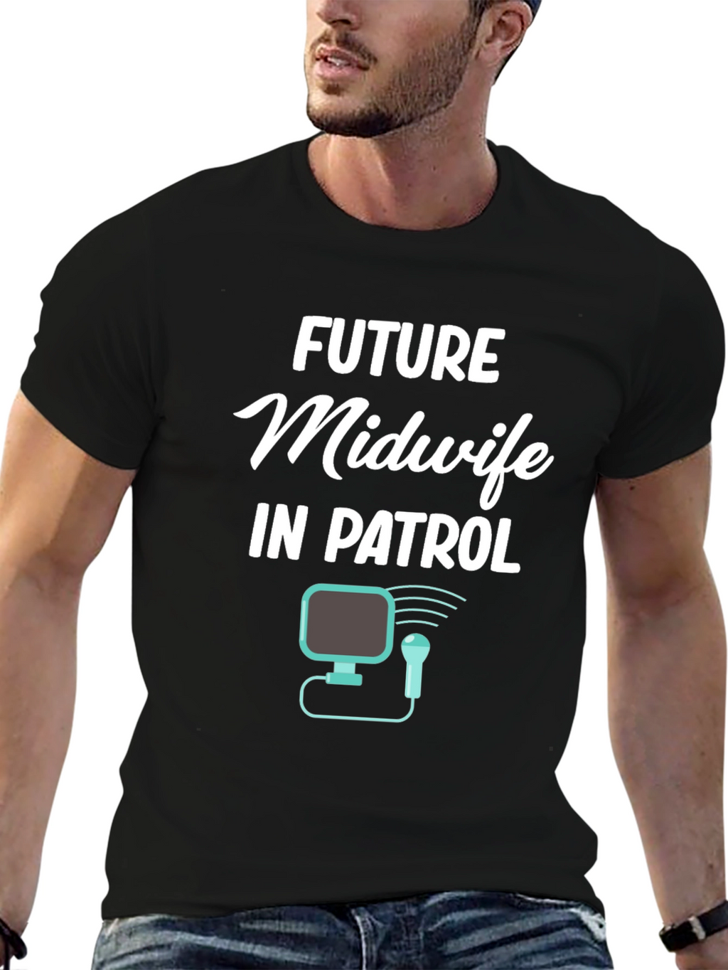 Future Midwife In Patrol Graphic T-Shirt