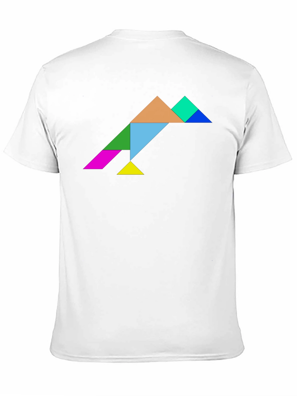 Tangram Bird T-Shirt - Geometric Puzzle Design
