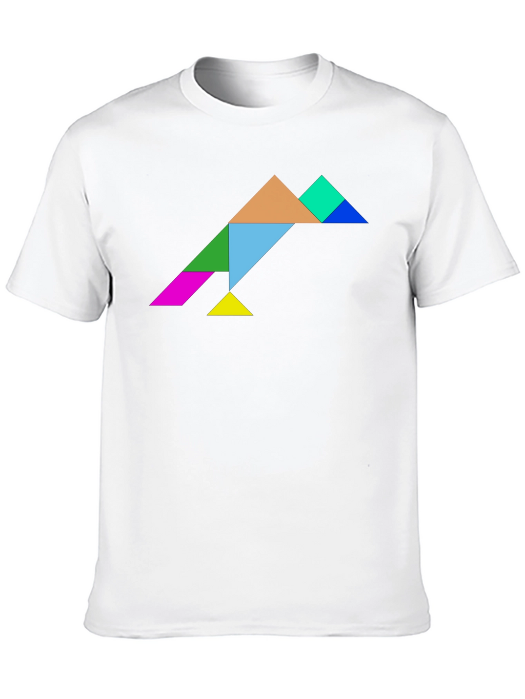 Tangram Bird T-Shirt - Geometric Puzzle Design