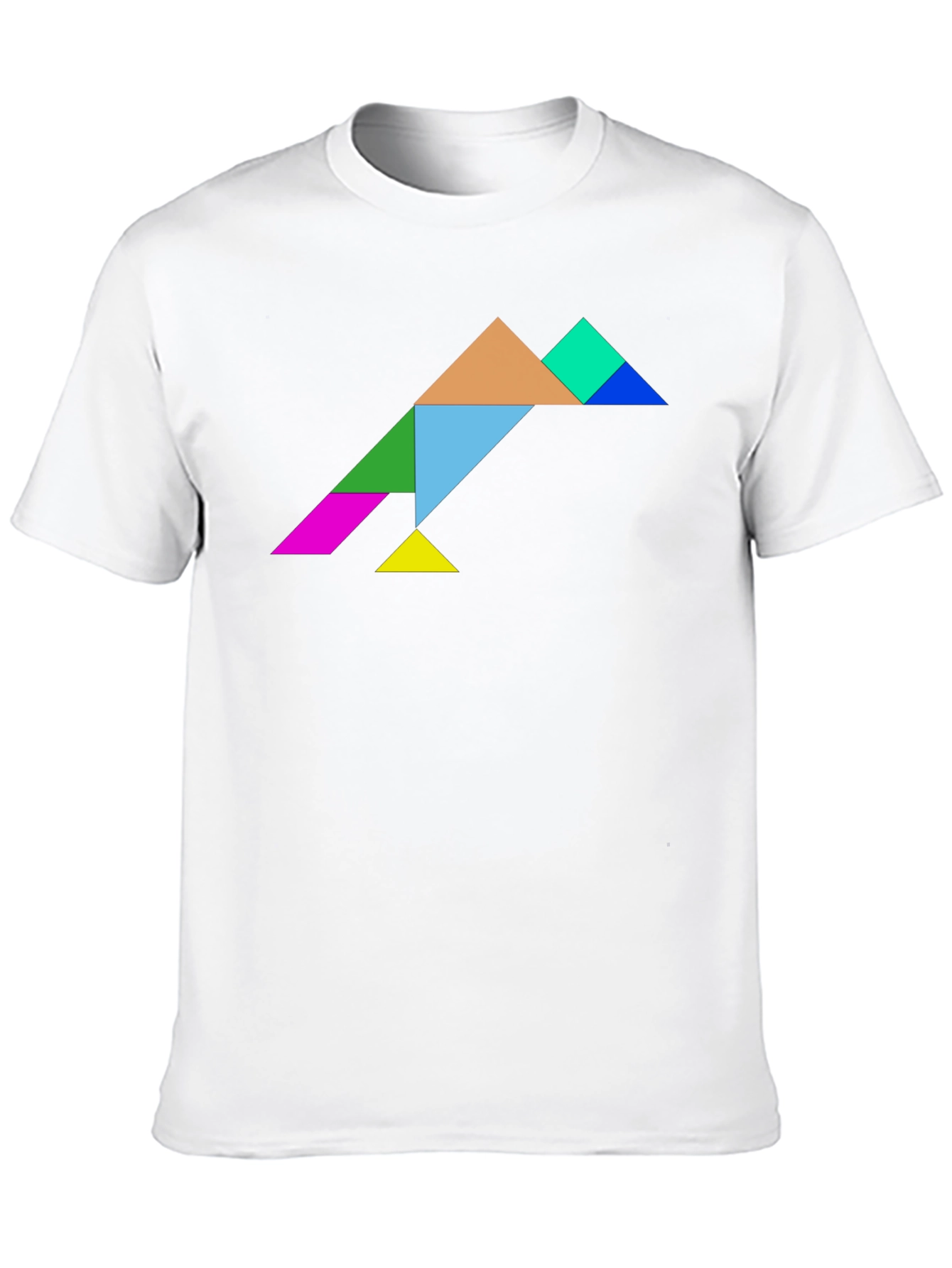 Tangram Bird T-Shirt - Geometric Puzzle Design