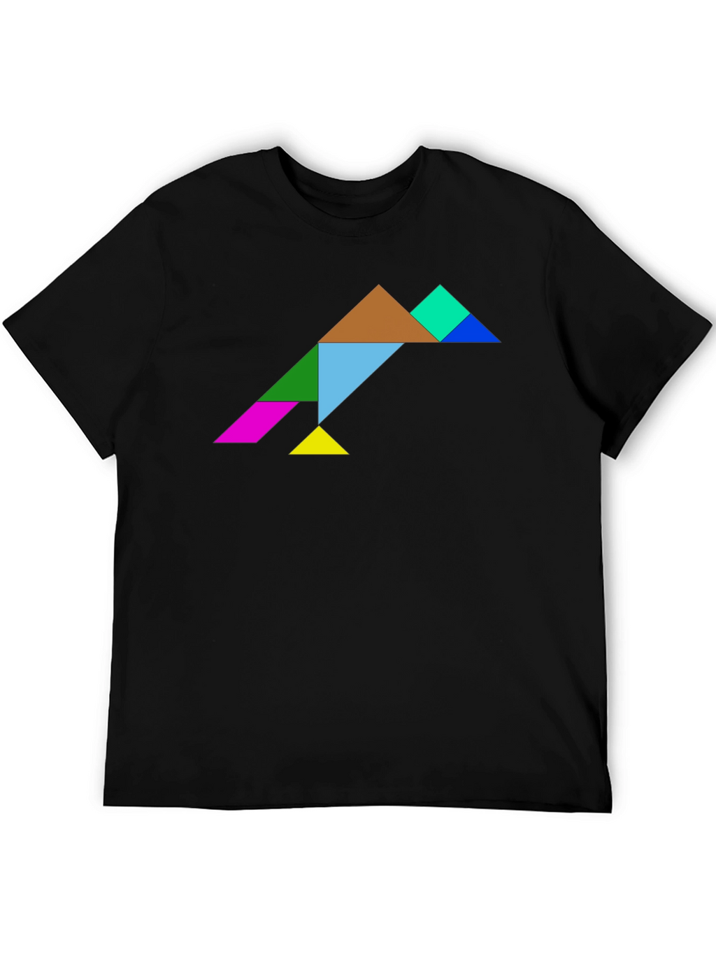Tangram Bird T-Shirt - Geometric Puzzle Design