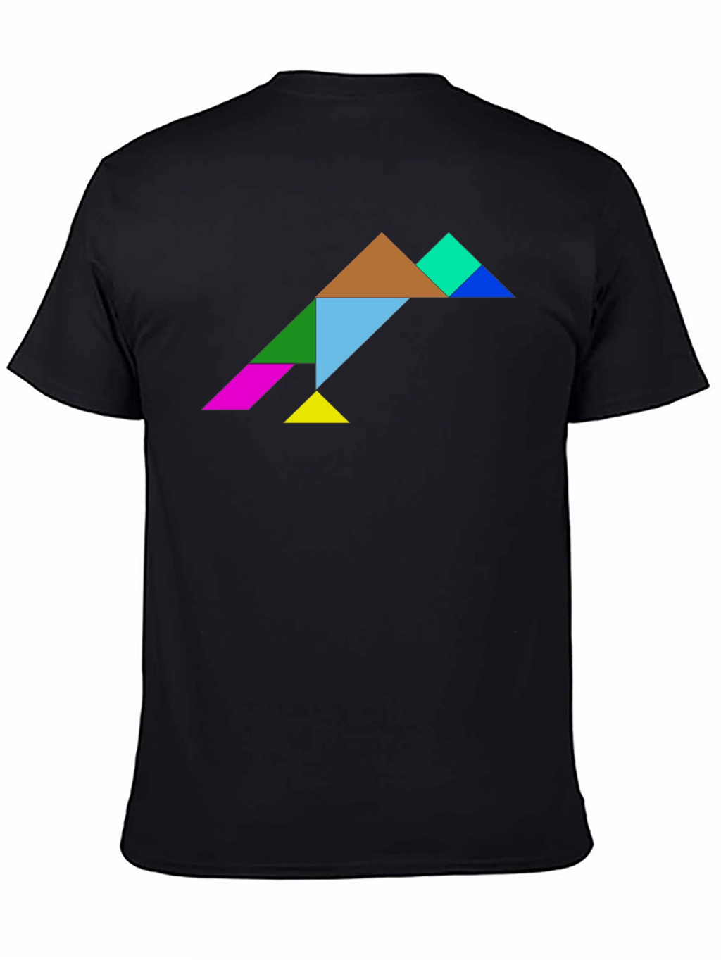 Tangram Bird T-Shirt - Geometric Puzzle Design
