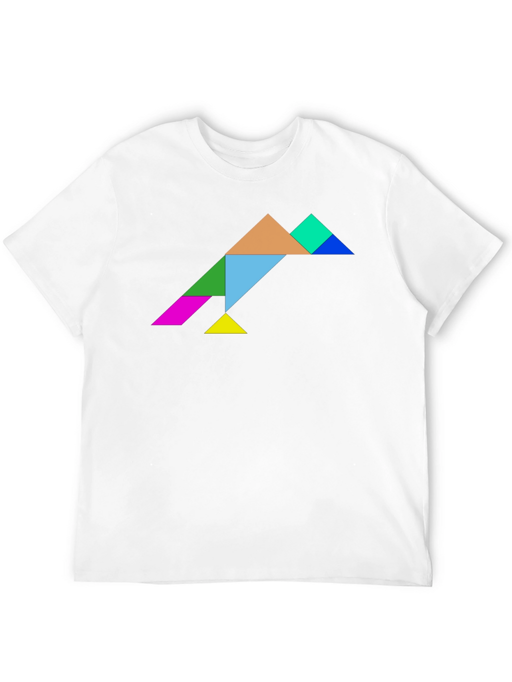 Tangram Bird T-Shirt - Geometric Puzzle Design