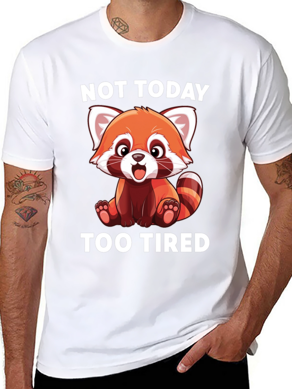 Not Today Too Tired Red Panda T-Shirt