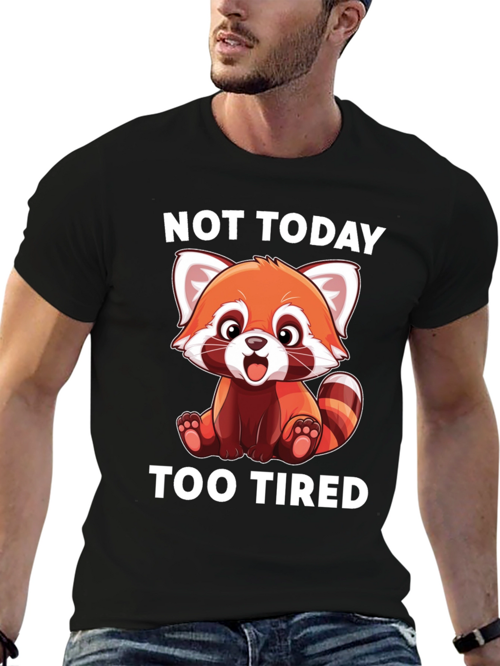 Not Today Too Tired Red Panda T-Shirt