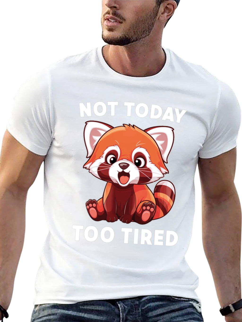 Not Today Too Tired Red Panda T-Shirt