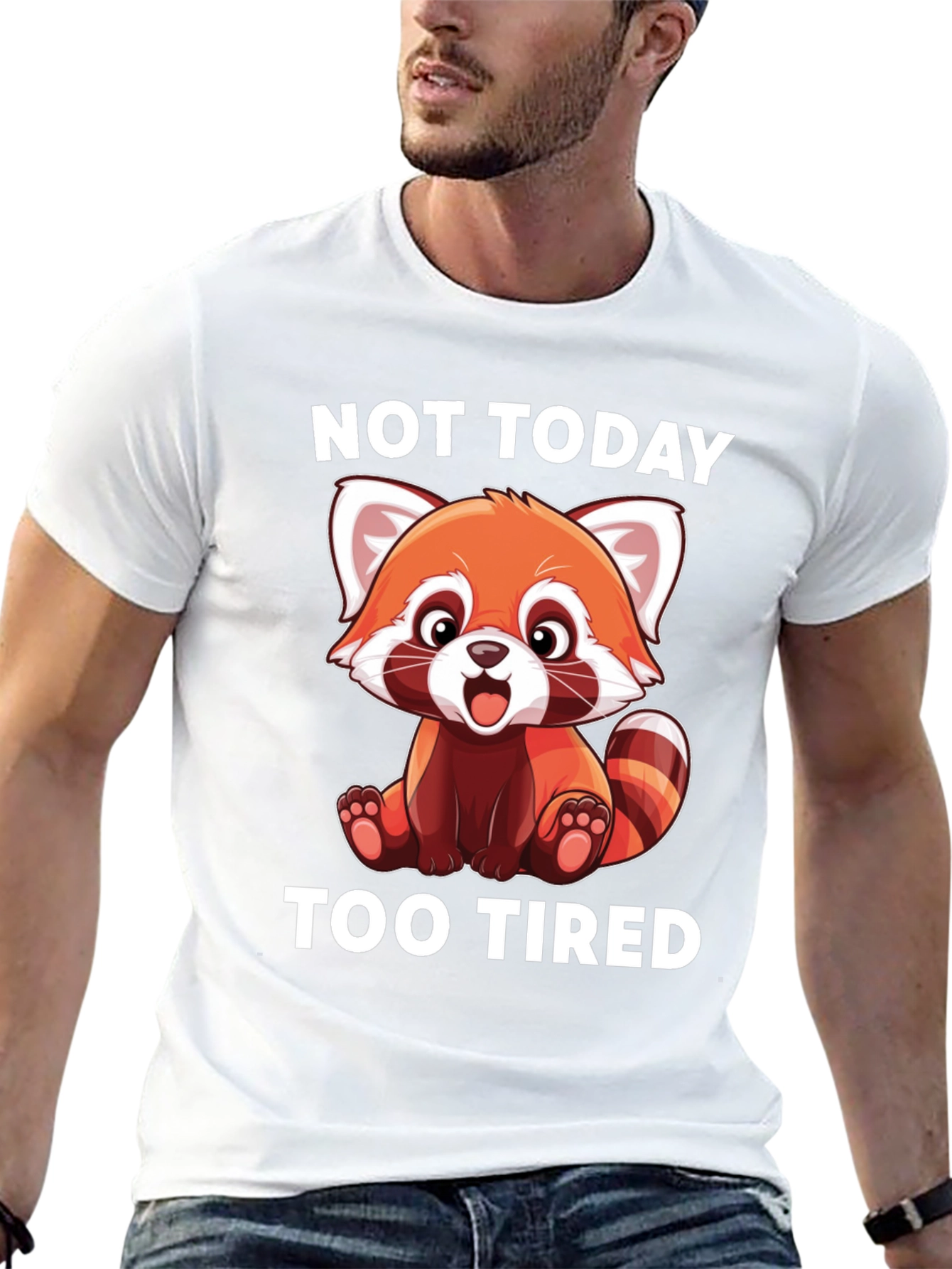 Not Today Too Tired Red Panda T-Shirt