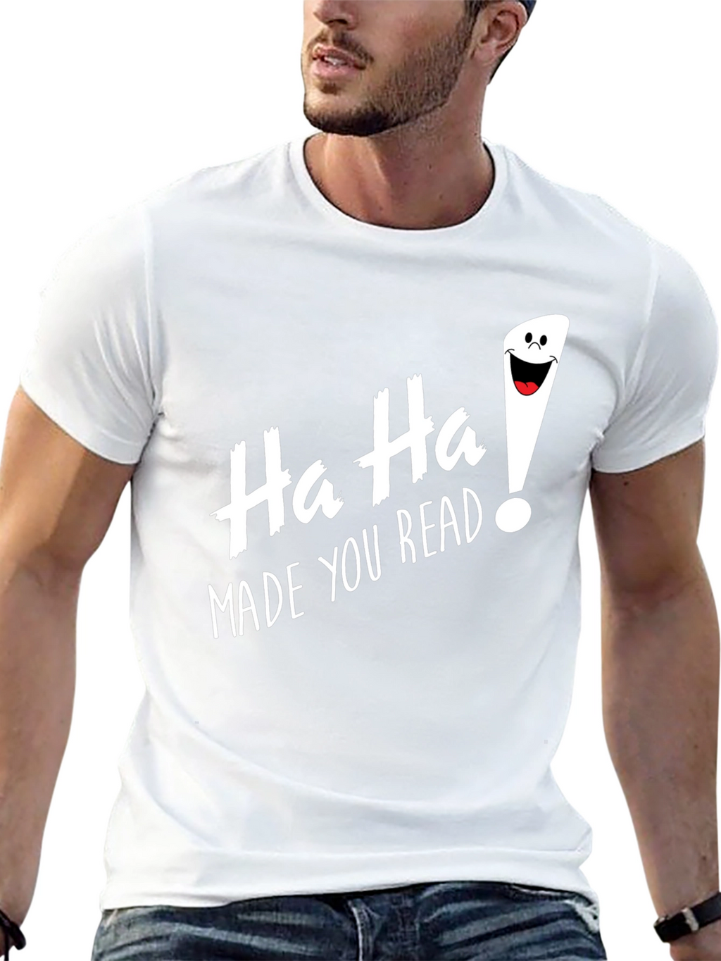 Funny Ha Ha Made You Read Black T-Shirt