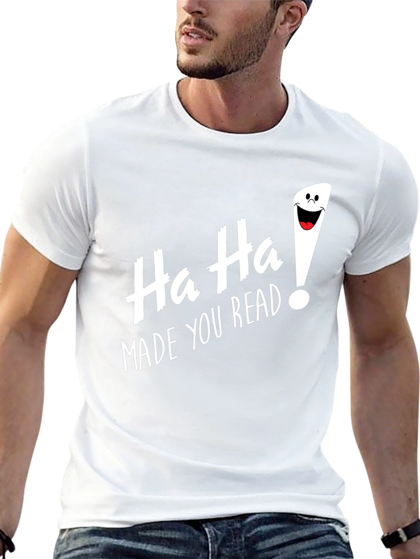 Funny Ha Ha Made You Read Black T-Shirt