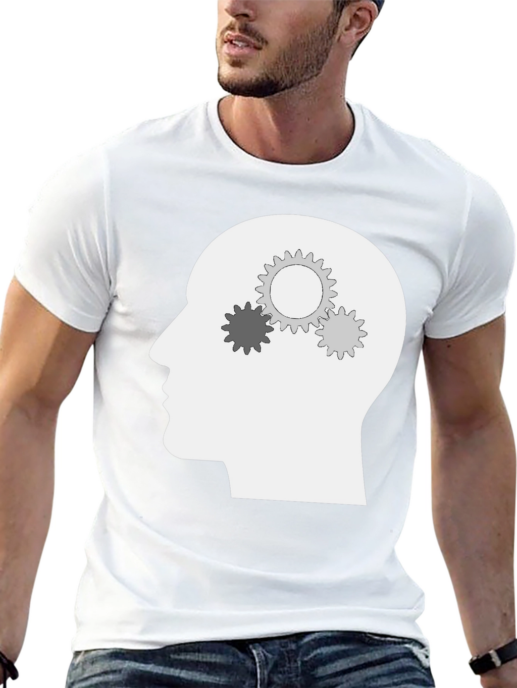 Thinking Mind T-Shirt - Cog Gears Brain Tee