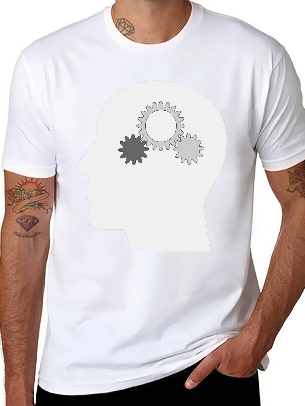 Thinking Mind T-Shirt - Cog Gears Brain Tee