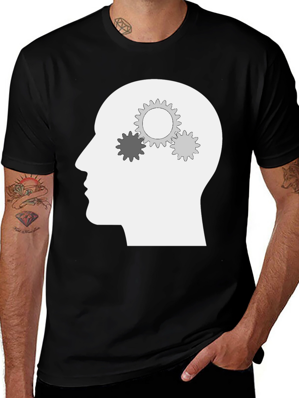 Thinking Mind T-Shirt - Cog Gears Brain Tee
