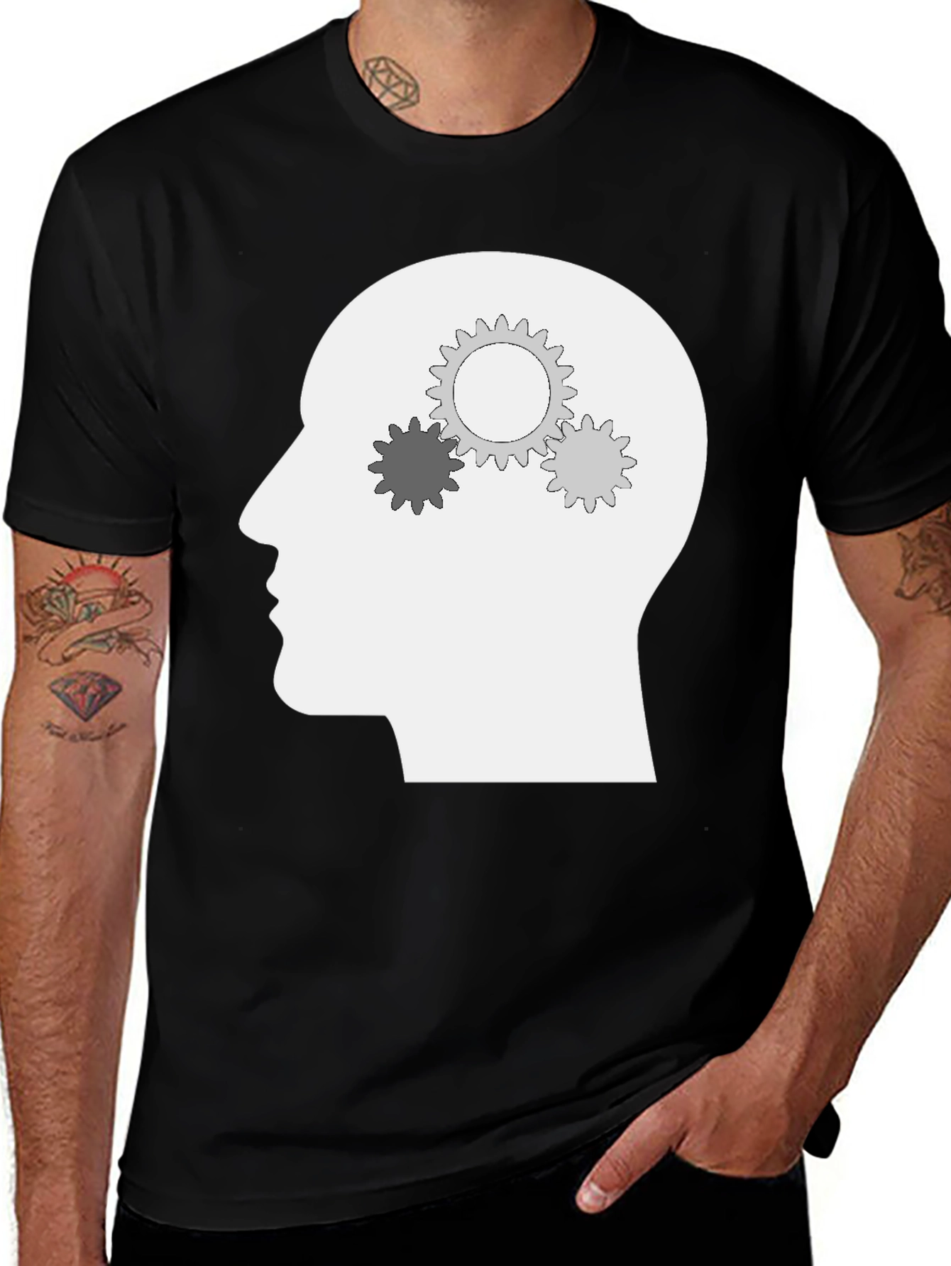 Thinking Mind T-Shirt - Cog Gears Brain Tee