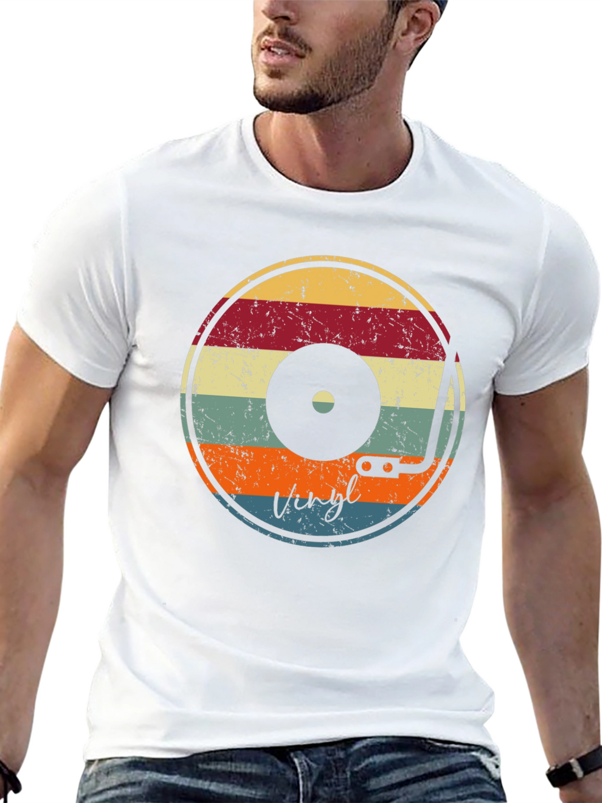 Vintage Vinyl Record T-Shirt - Retro Music Lover Tee