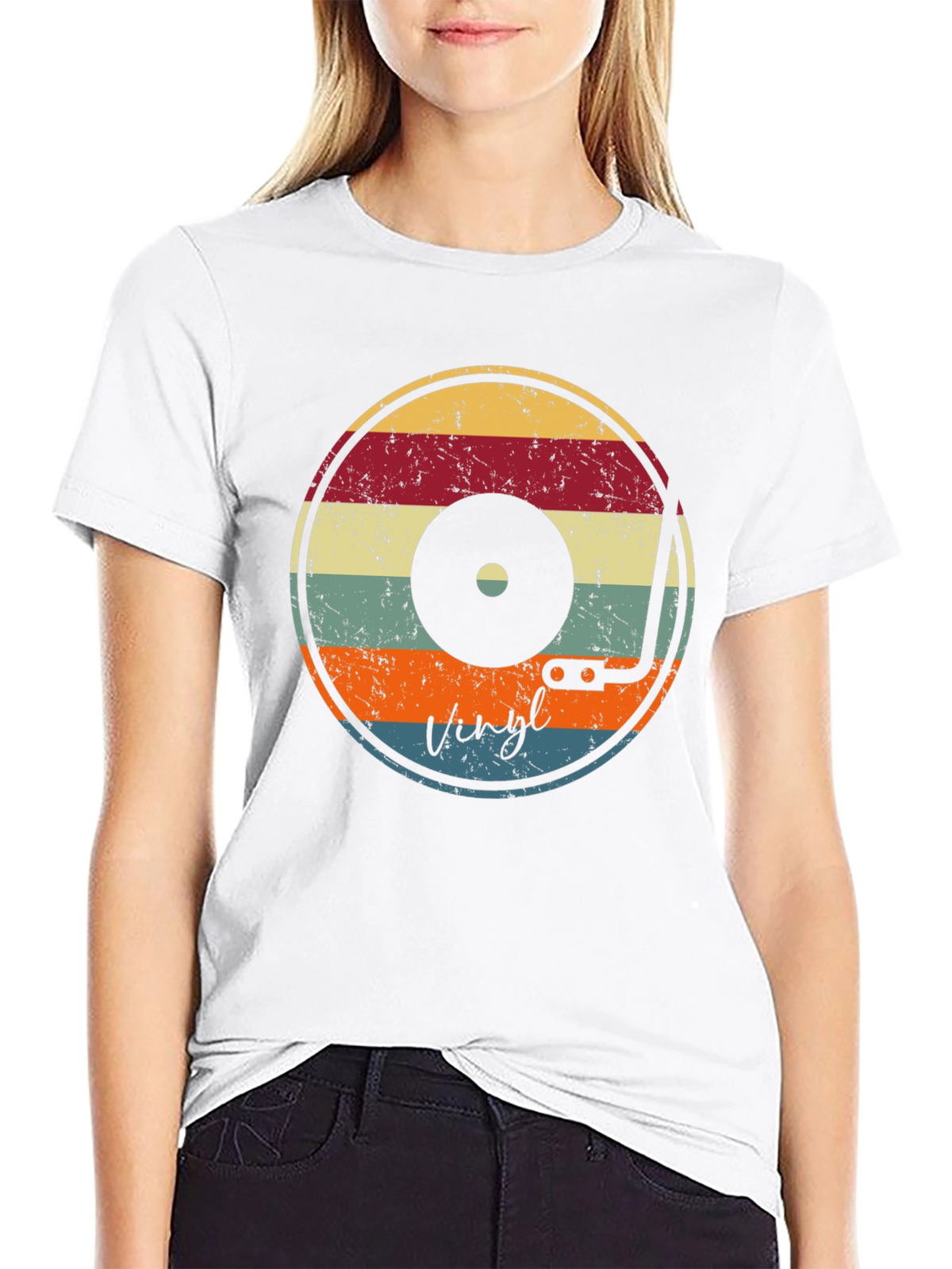 Vintage Vinyl Record T-Shirt - Retro Music Lover Tee