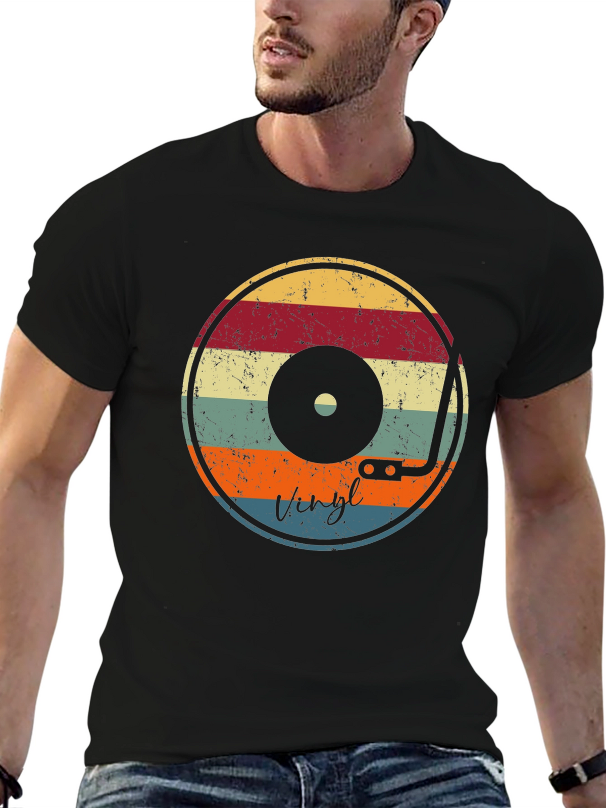 Vintage Vinyl Record T-Shirt - Retro Music Lover Tee