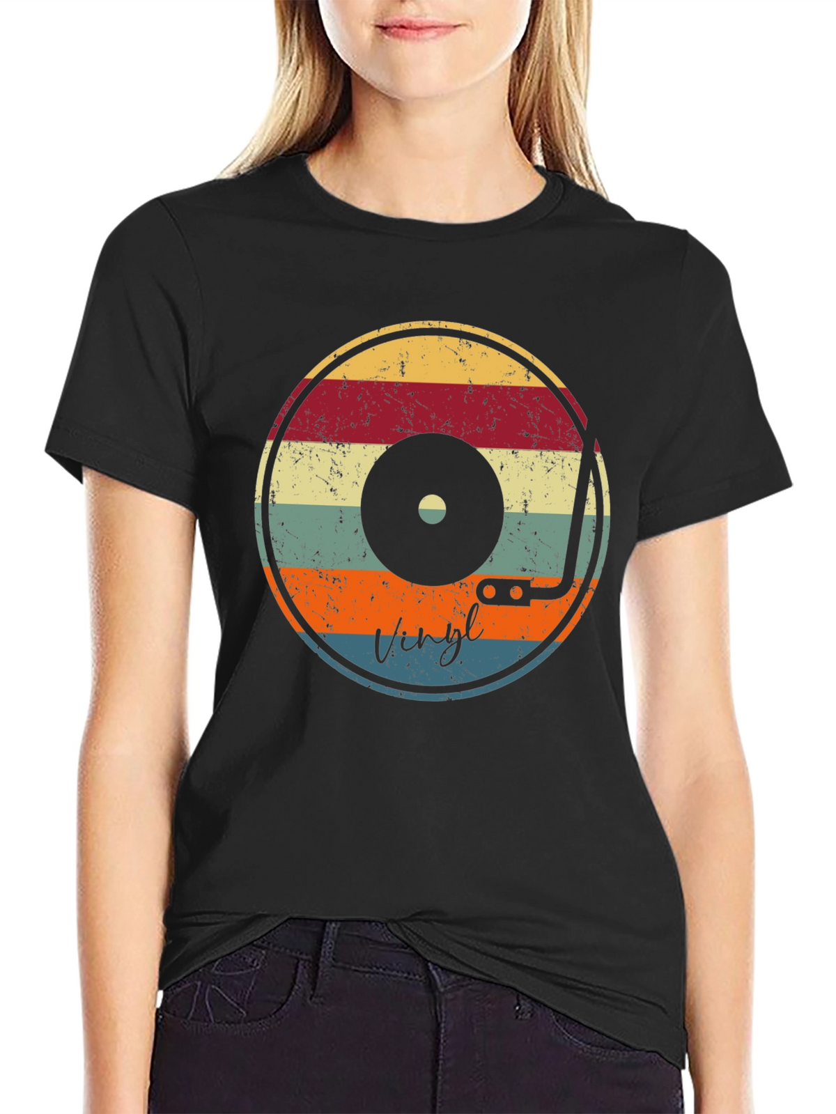 Vintage Vinyl Record T-Shirt - Retro Music Lover Tee