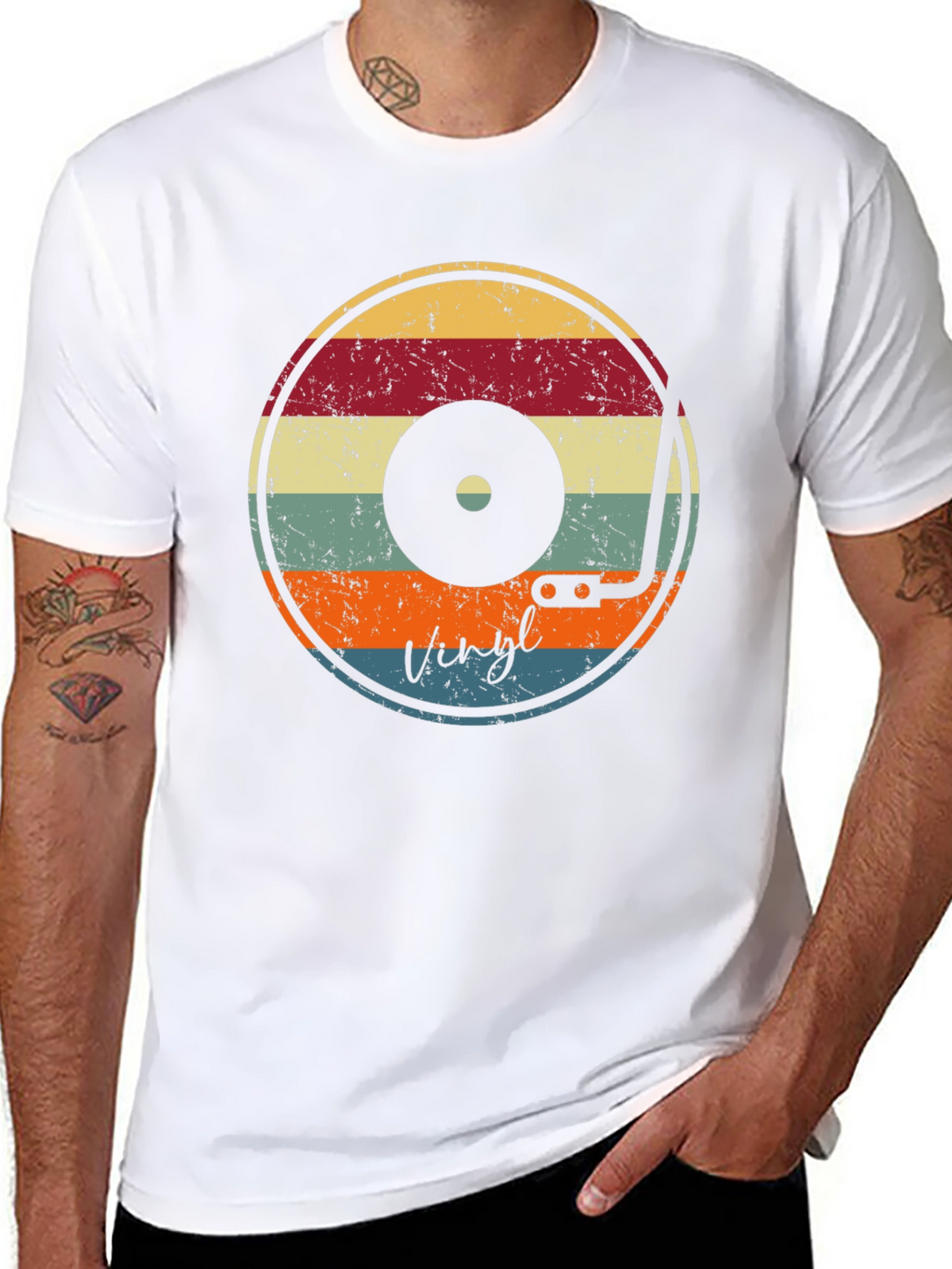 Vintage Vinyl Record T-Shirt - Retro Music Lover Tee
