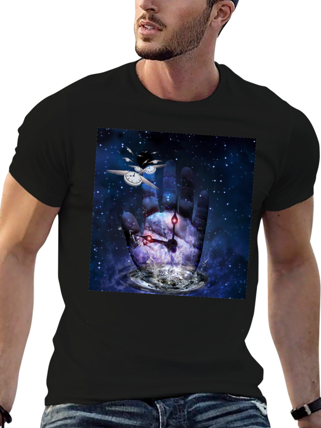 Surreal Galaxy Time T-Shirt