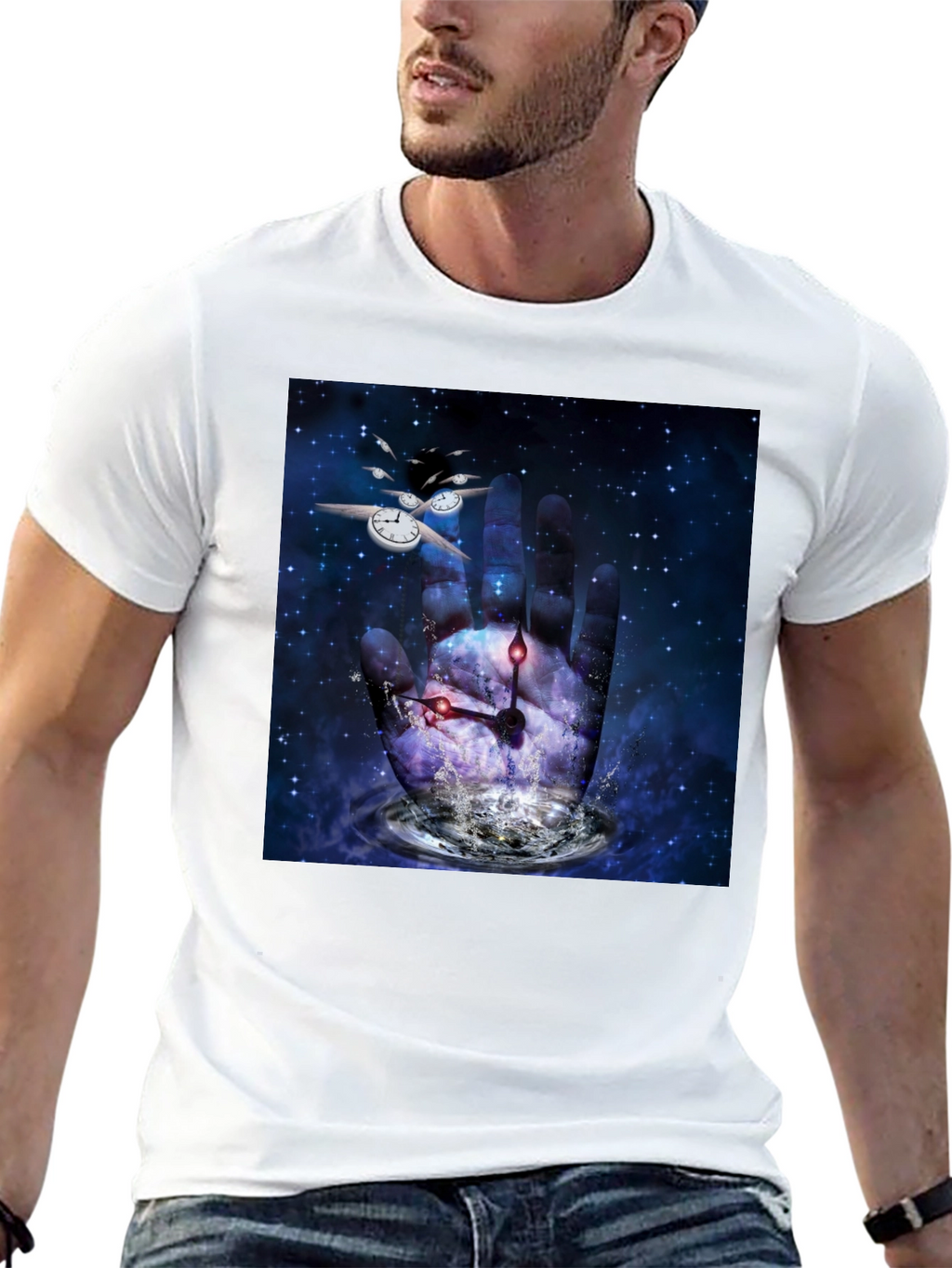 Surreal Galaxy Time T-Shirt