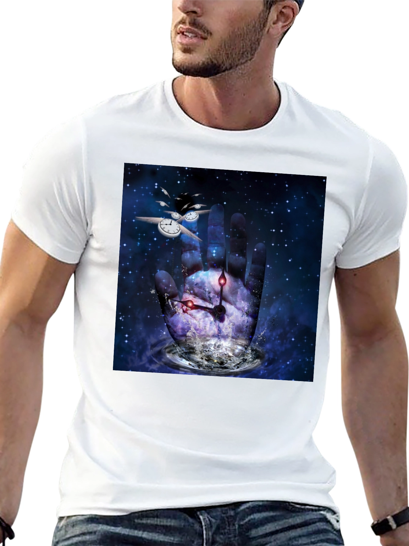Surreal Galaxy Time T-Shirt