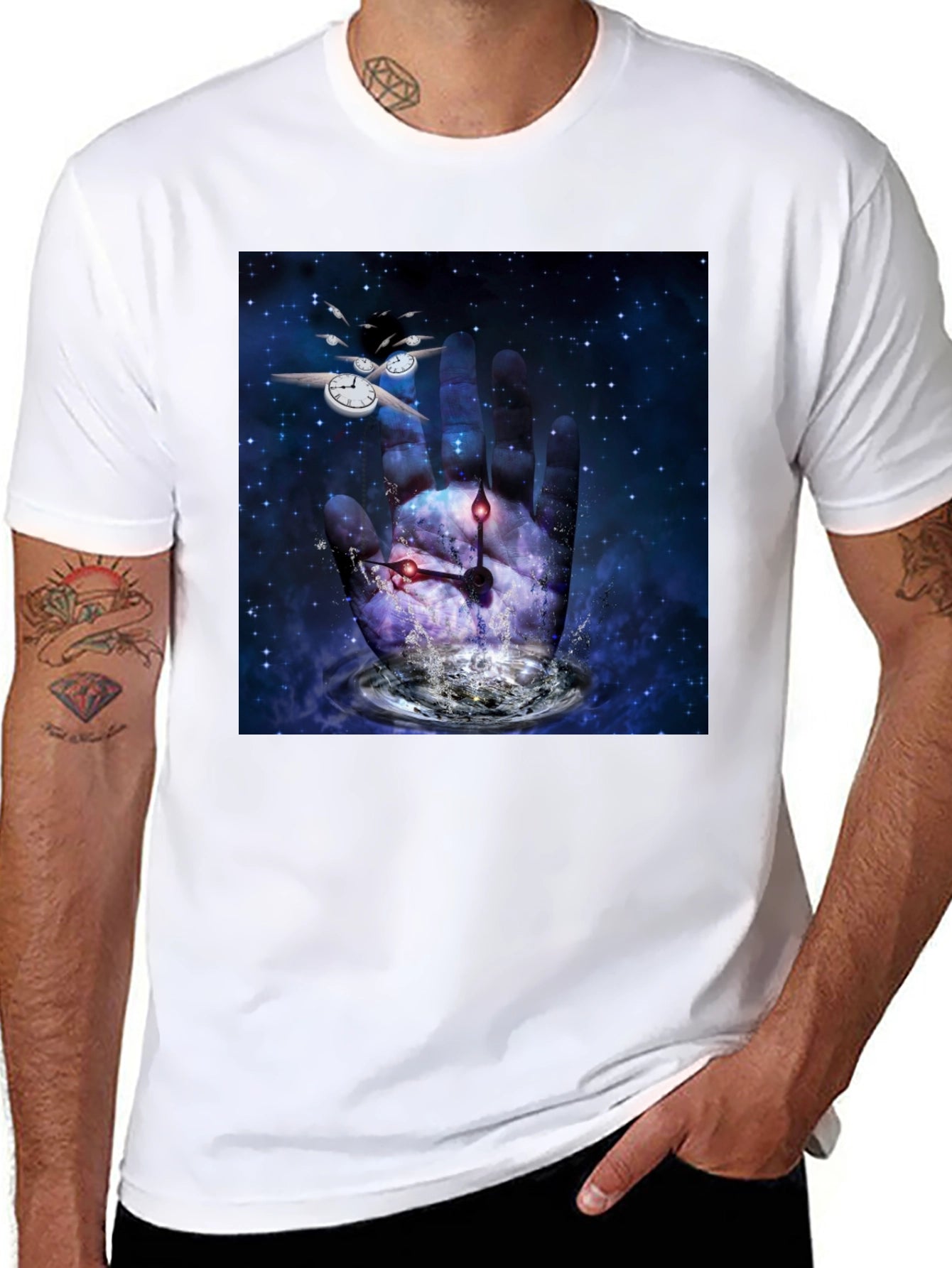 Surreal Galaxy Time T-Shirt